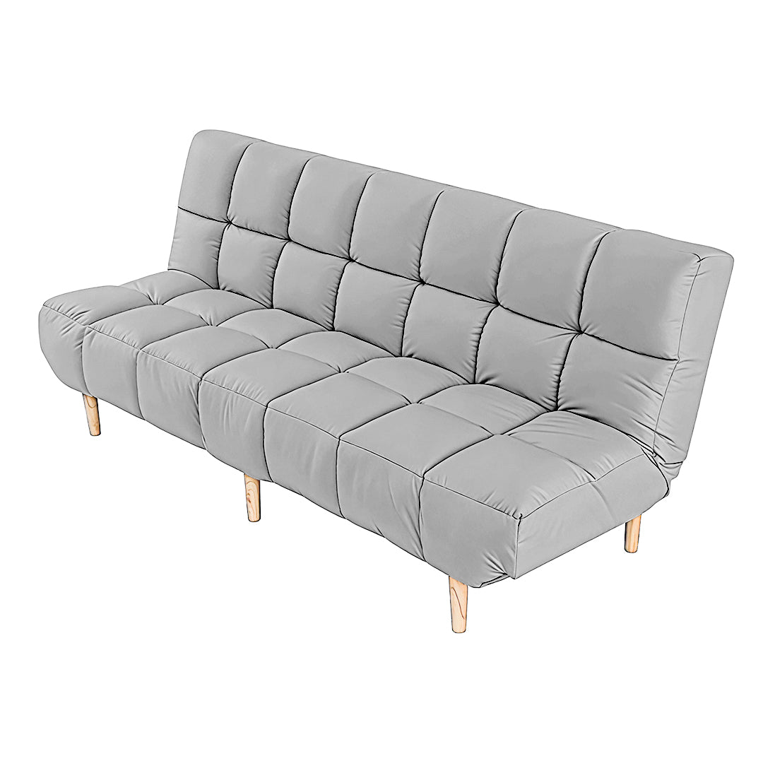 Sofá Cama Gris Claro 3 Plazas | Modelo S402 – 180 cm, Apertura Italiana, Tapizado Tipo Lino