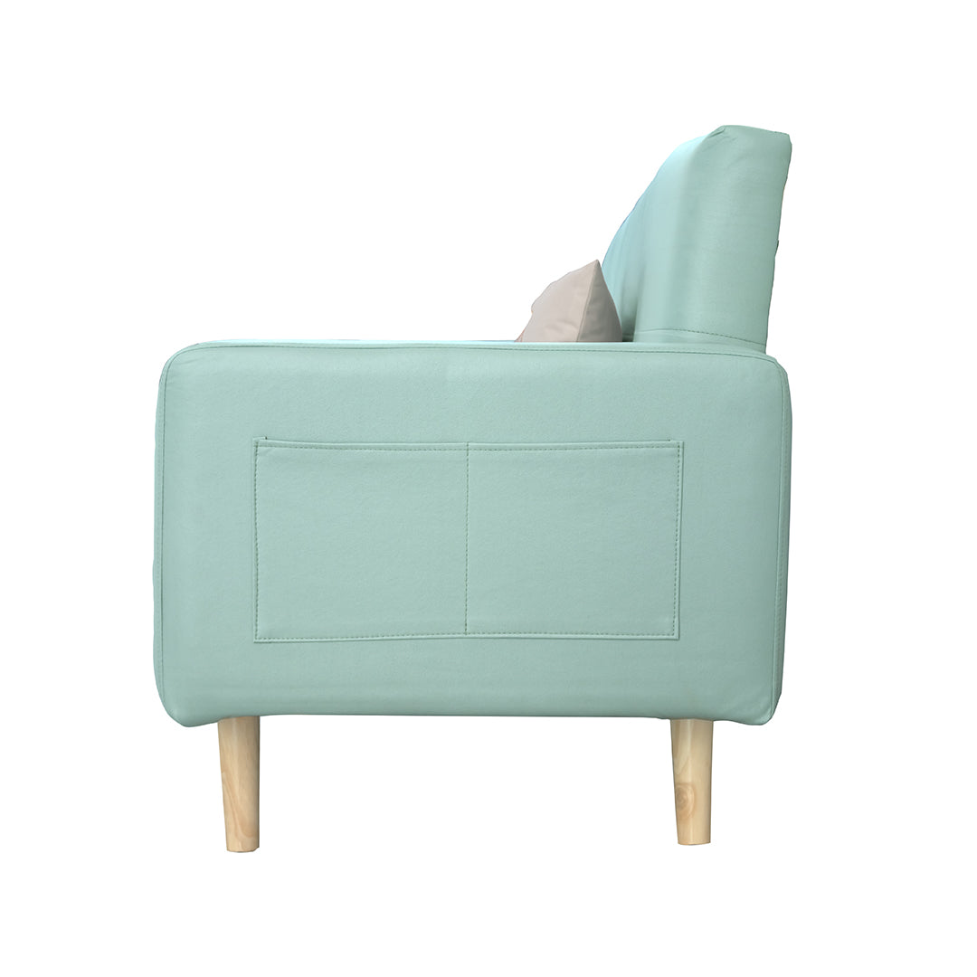 Sofá Cama Grande | Modelo S413 Color Verde| 200 cm - Diseño Moderno con Sistema Italiano de Apertura