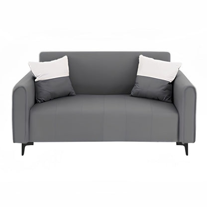 Sofá de 2 Plazas Gris y Blanco