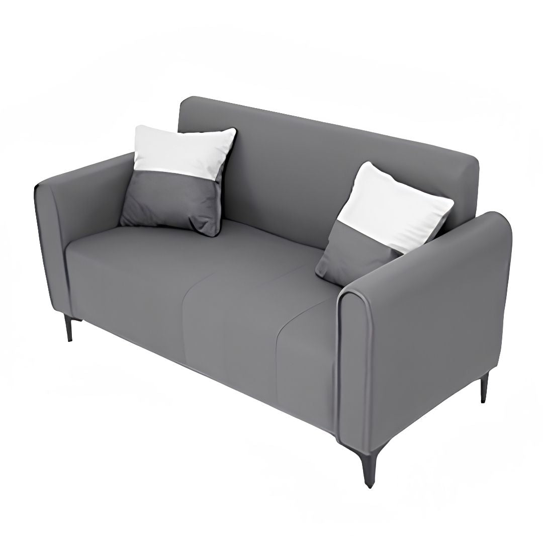 Sofá de 2 Plazas Gris y Blanco