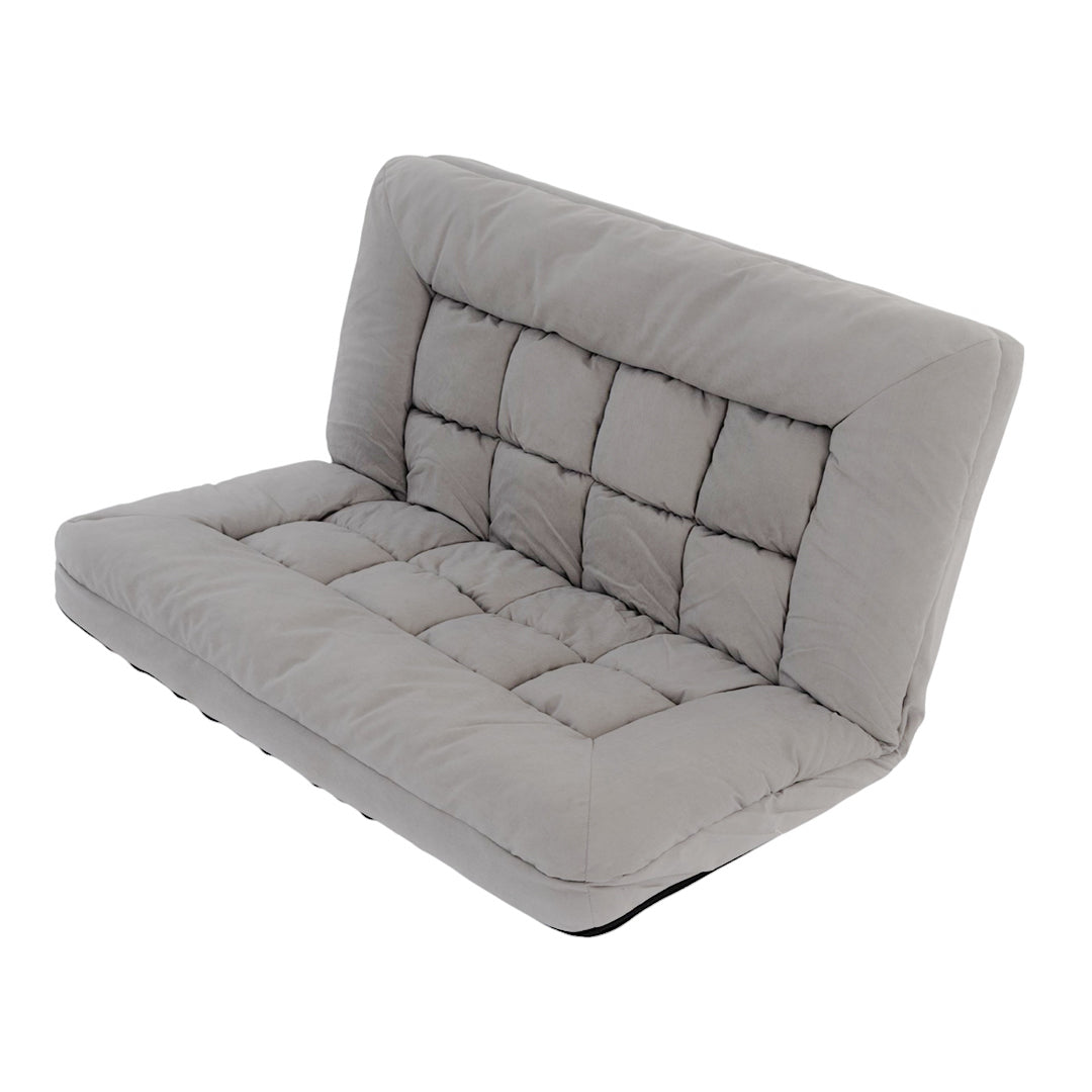 Sofá Cama Gris Compacto - 120 cm| Modelo S401 : ¡Doble Funcionalidad!