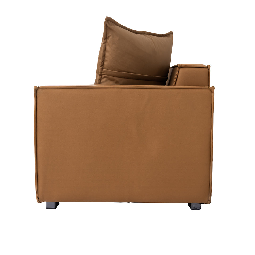 Sofá de Tres Plazas de 180cm | Modelo S451 - Cálido Café para Mayor Confort