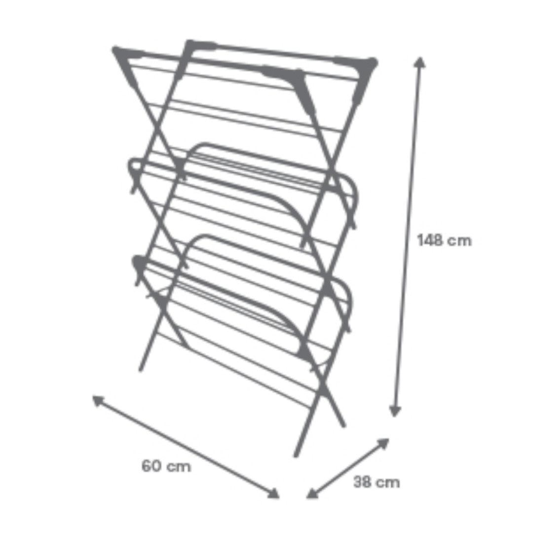 Rack Vertical Plegable de 3 Niveles