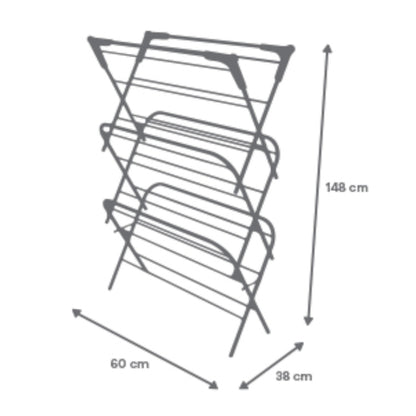 Rack Vertical Plegable de 3 Niveles