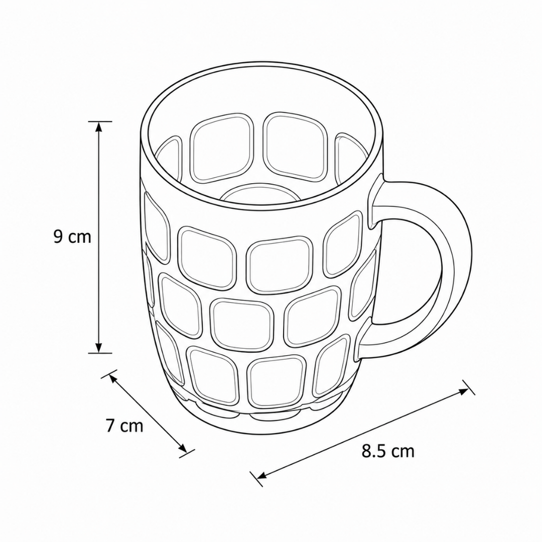 Set De 4 Tarros De Vidrio Transparente Con Asa 500 ml