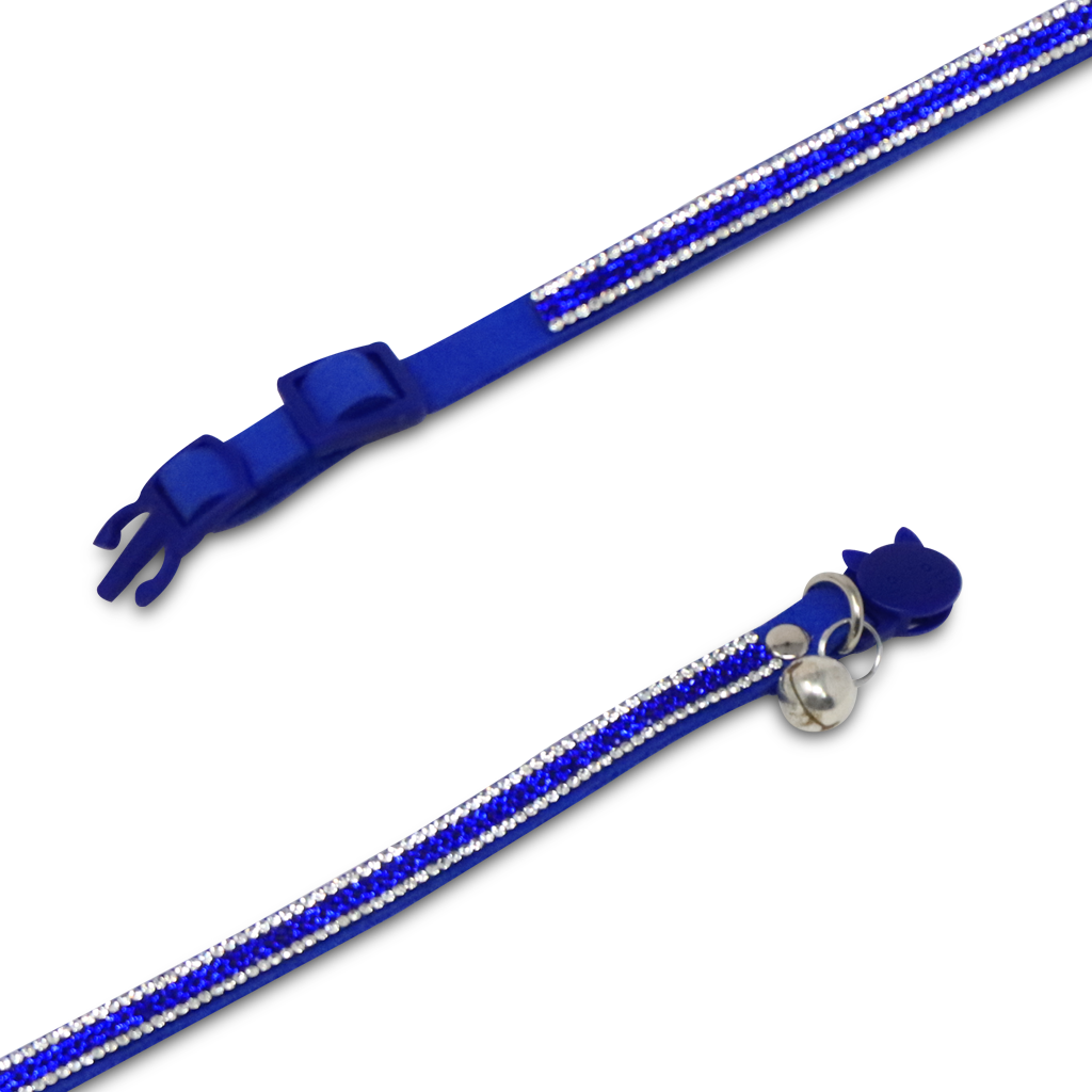 Collar para Mascota Azul con Cascabel - 30 cm