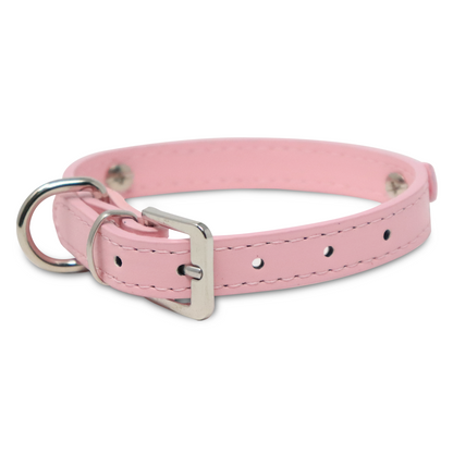 Collar para Mascota - Cuero Rosa con Estoperoles 37 cm