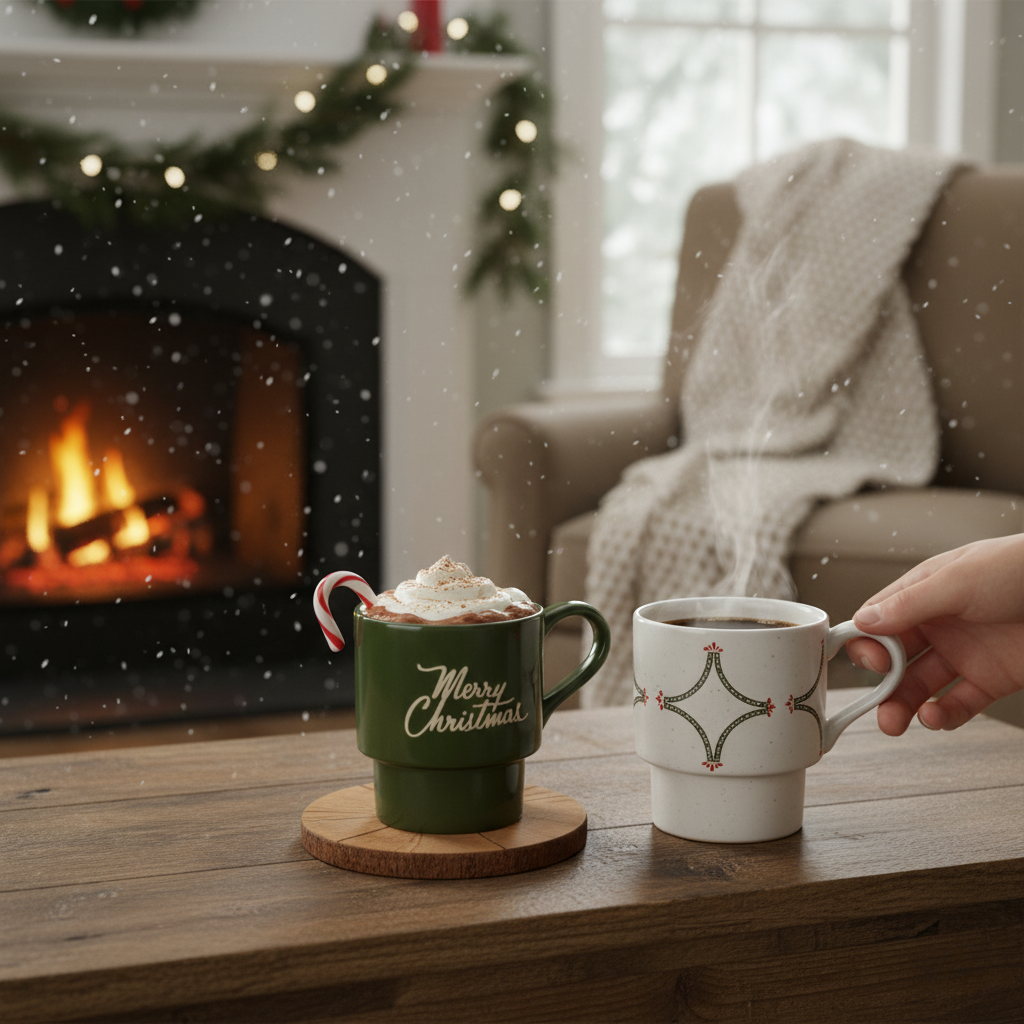 Set de 2 Tazas "Merry Christmas" - 410 ml