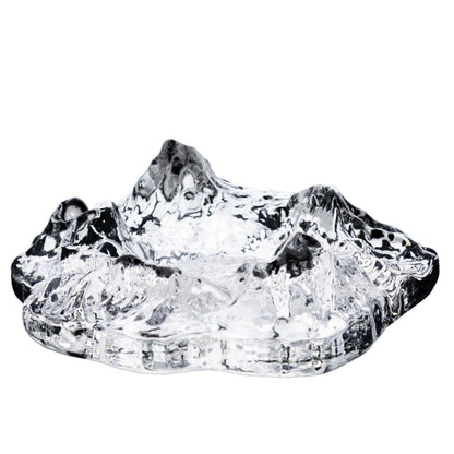 Cenicero de Cristal con Figuras de Montañas