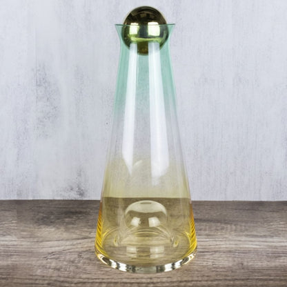 Jarra de Cristal Ámbar a Menta con Tapón Esférico - 950ml