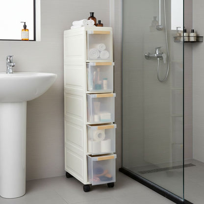 Gabinete Organizador con 5 Cajones y Ruedas