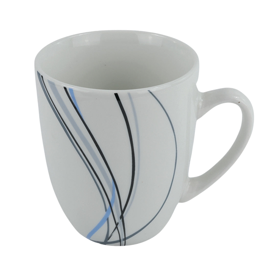 Vajilla Linnéa para 6 Personas - Cerámica Azul/Blanca 24 piezas