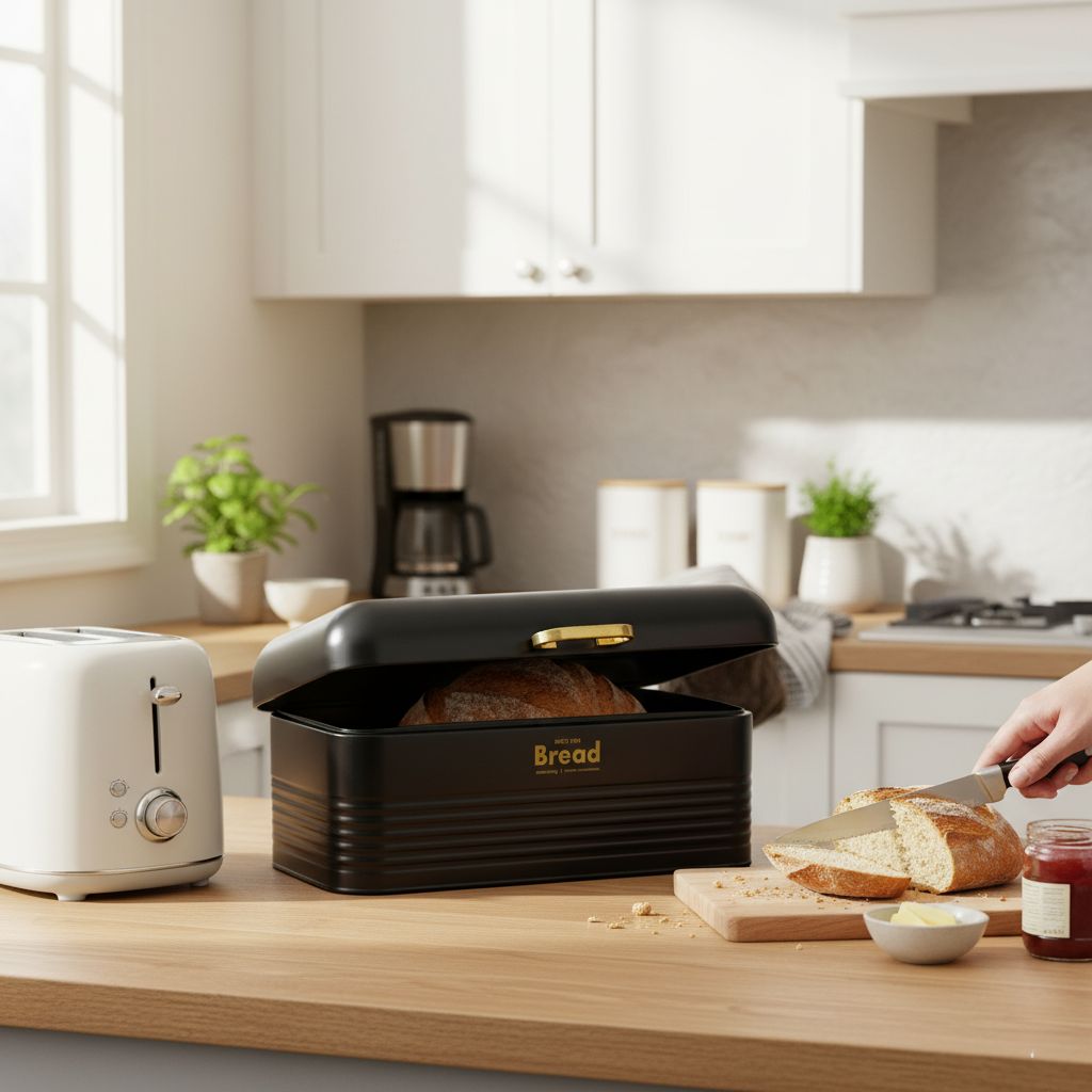 Recipiente Contenedor Metálico Negro - Panera