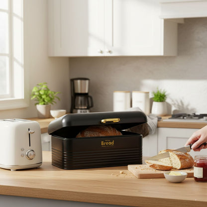 Recipiente Contenedor Metálico Negro - Panera