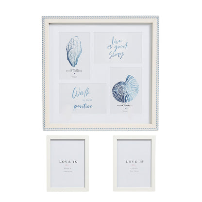 Juego de Portarretratos Minimalistas Múltiple Gris y Crema