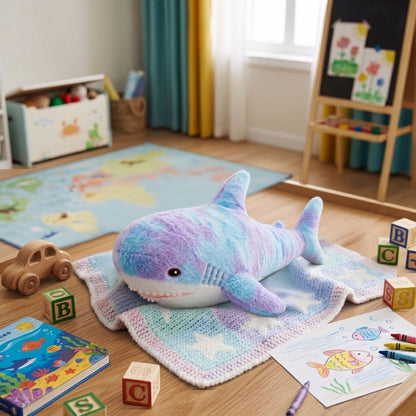 Peluche Tiburón Azul - 28 cm