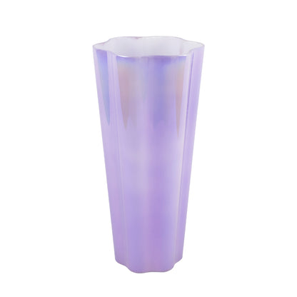 Florero de Cristal Hexagrama Morado