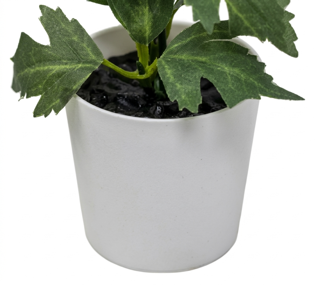 Mini Maceta Decorativa con Crisantemo Silvestre Morado