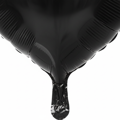 Globo Metálico de Corazón Negro