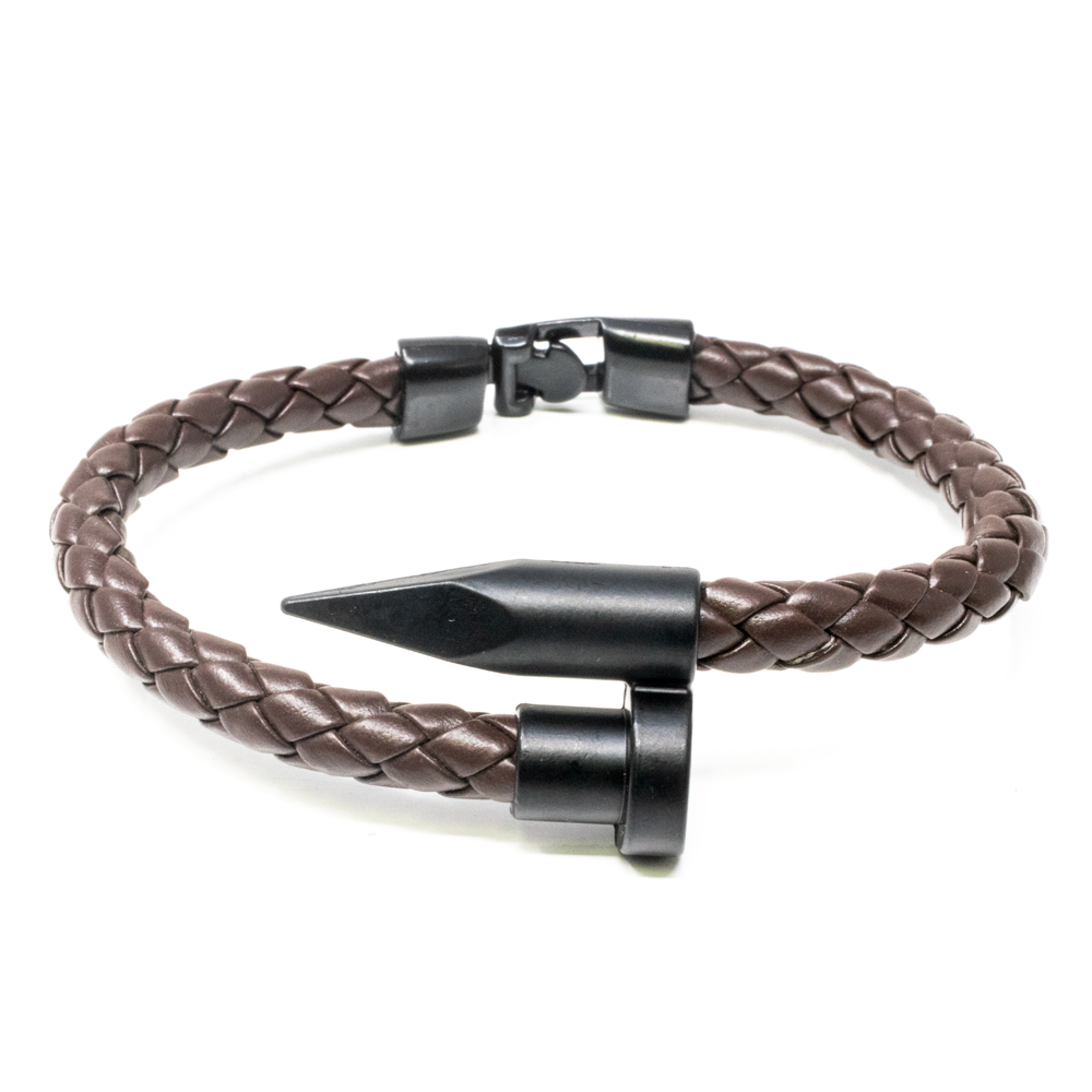 Pulsera para Hombre Café Pico Intermedio – Estilo Elegante y Contemporáneo