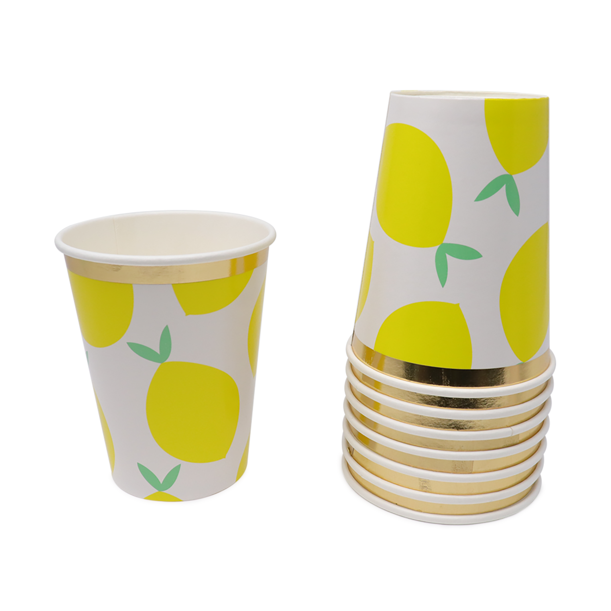 Kit de Fiesta Citrica Limon: Platos, Vasos, Cubiertos, Popotes, Servilletas y Decoración