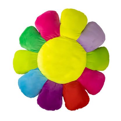 Cojín Flor Multicolor con Carita Sonriente