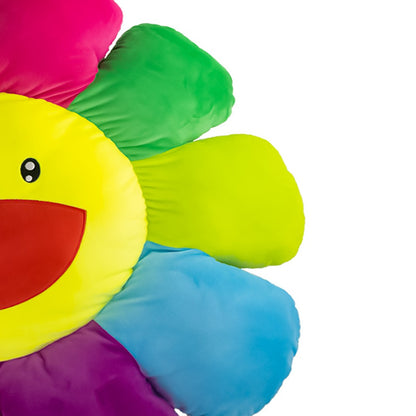 Cojín Flor Multicolor con Carita Sonriente