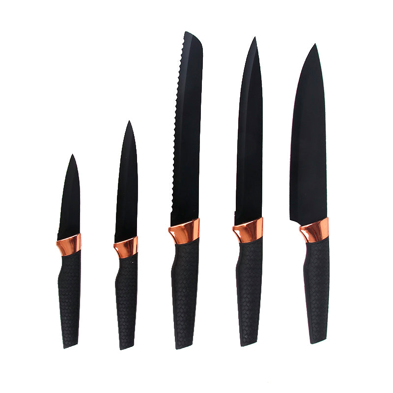 Set Completo de Cuchillos con Base Organizadora - Negro