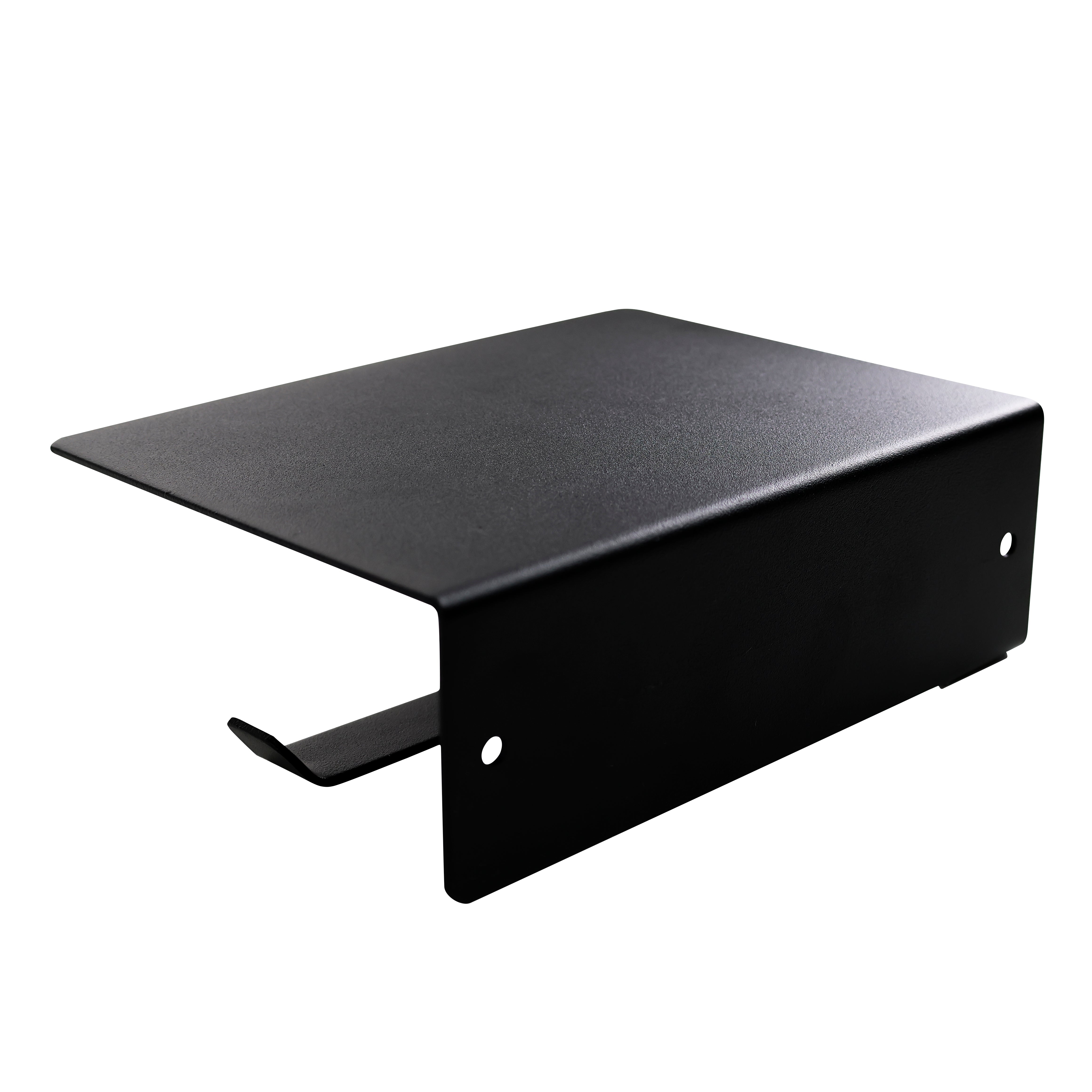 Soporte para Papel Higiénico con Repisa Negro Mate
