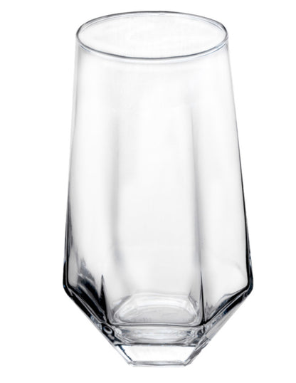 Set de 6 Vasos de Cristal Geométrico Transparente - 540 ml