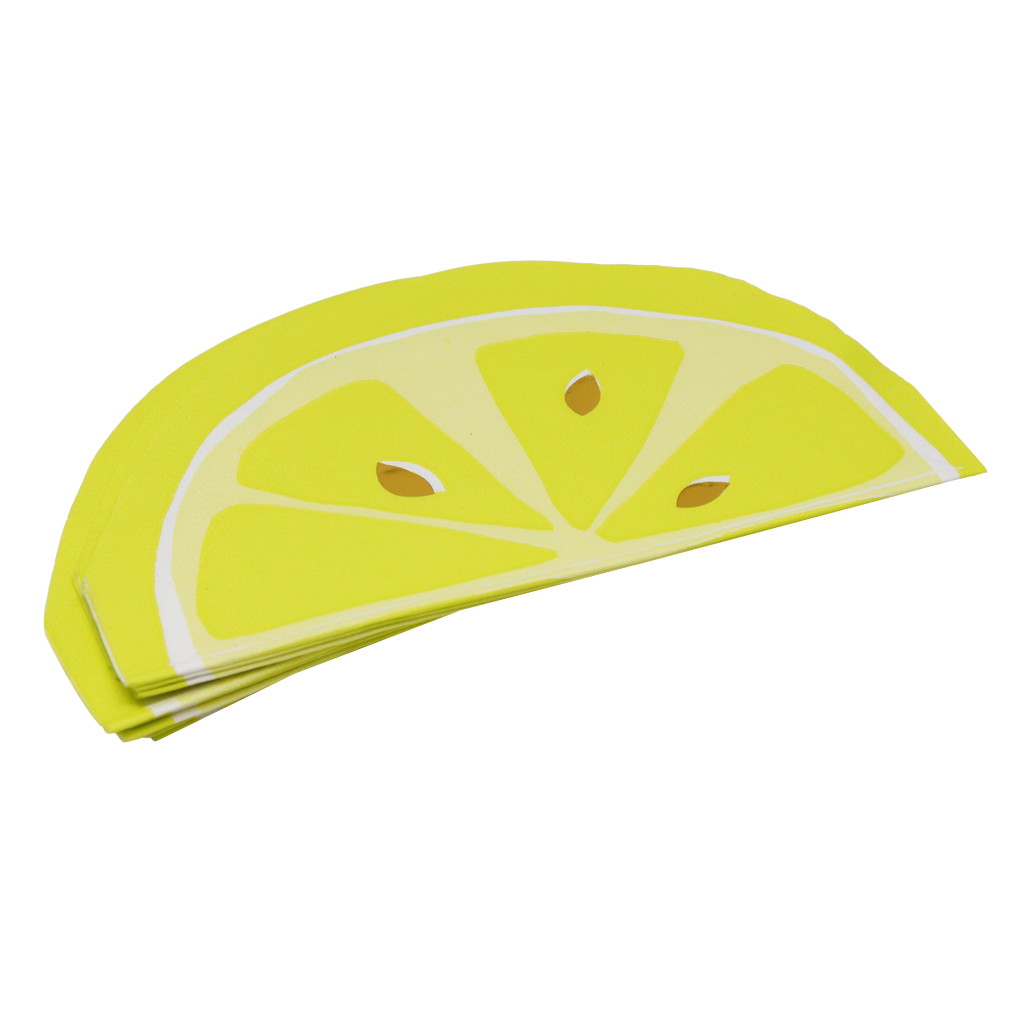Kit de Fiesta Citrica Limon: Platos, Vasos, Cubiertos, Popotes, Servilletas y Decoración