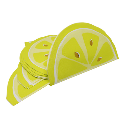 Kit de Fiesta Citrica Limon: Platos, Vasos, Cubiertos, Popotes, Servilletas y Decoración