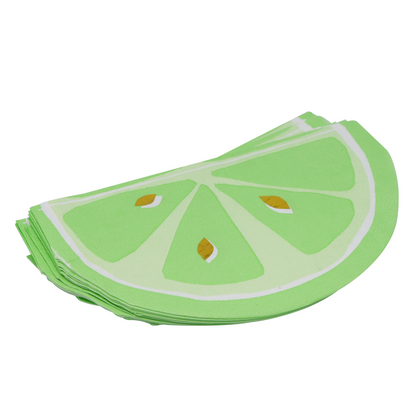 Kit de Fiesta Citrica Limon Verde: Platos, Vasos, Cubiertos, Popotes, Servilletas y Decoración