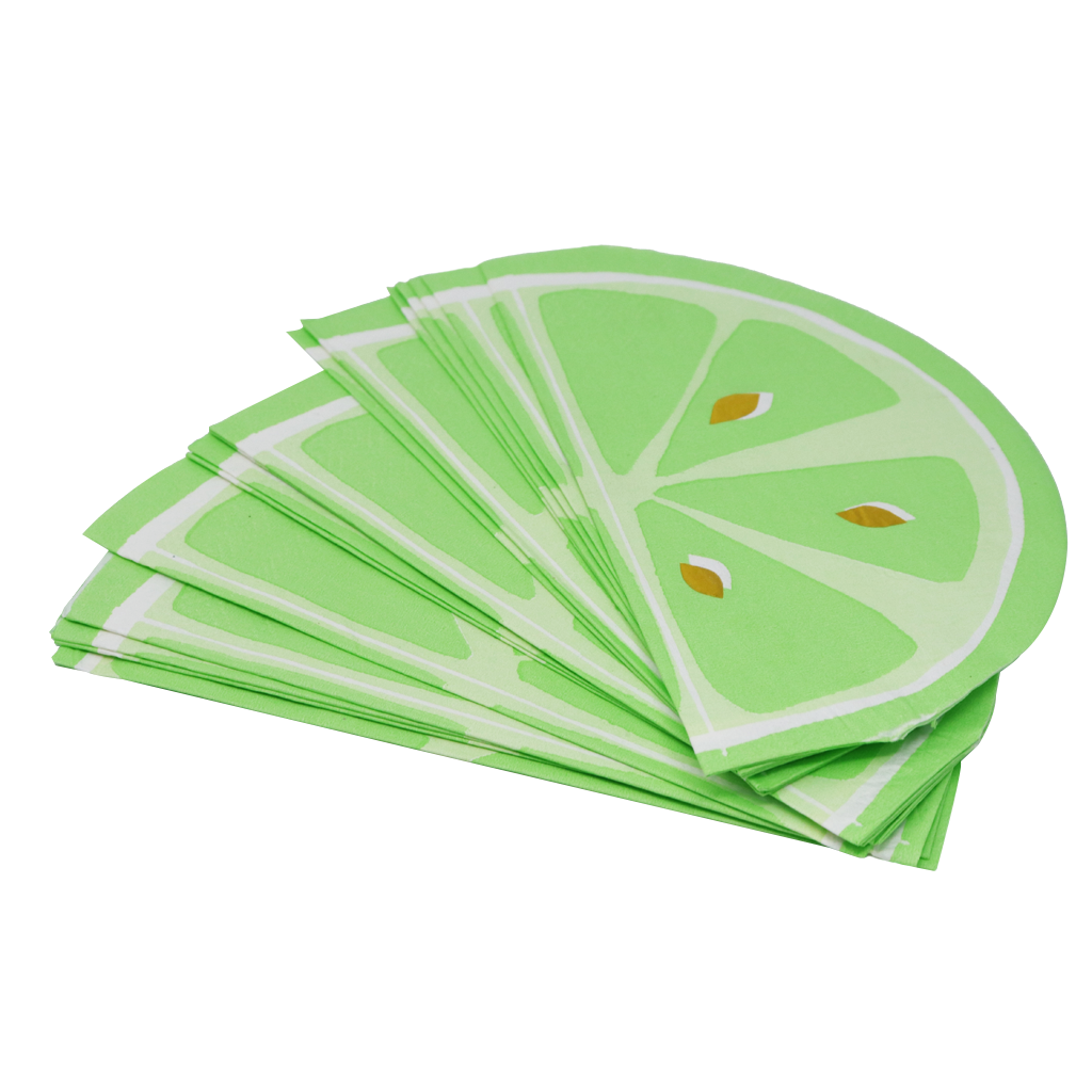 Kit de Fiesta Citrica Limon Verde: Platos, Vasos, Cubiertos, Popotes, Servilletas y Decoración