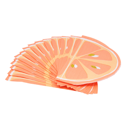 Kit de Fiesta Cítrica Naranja: Platos, Vasos, Cubiertos, Popotes, Servilletas y Decoración