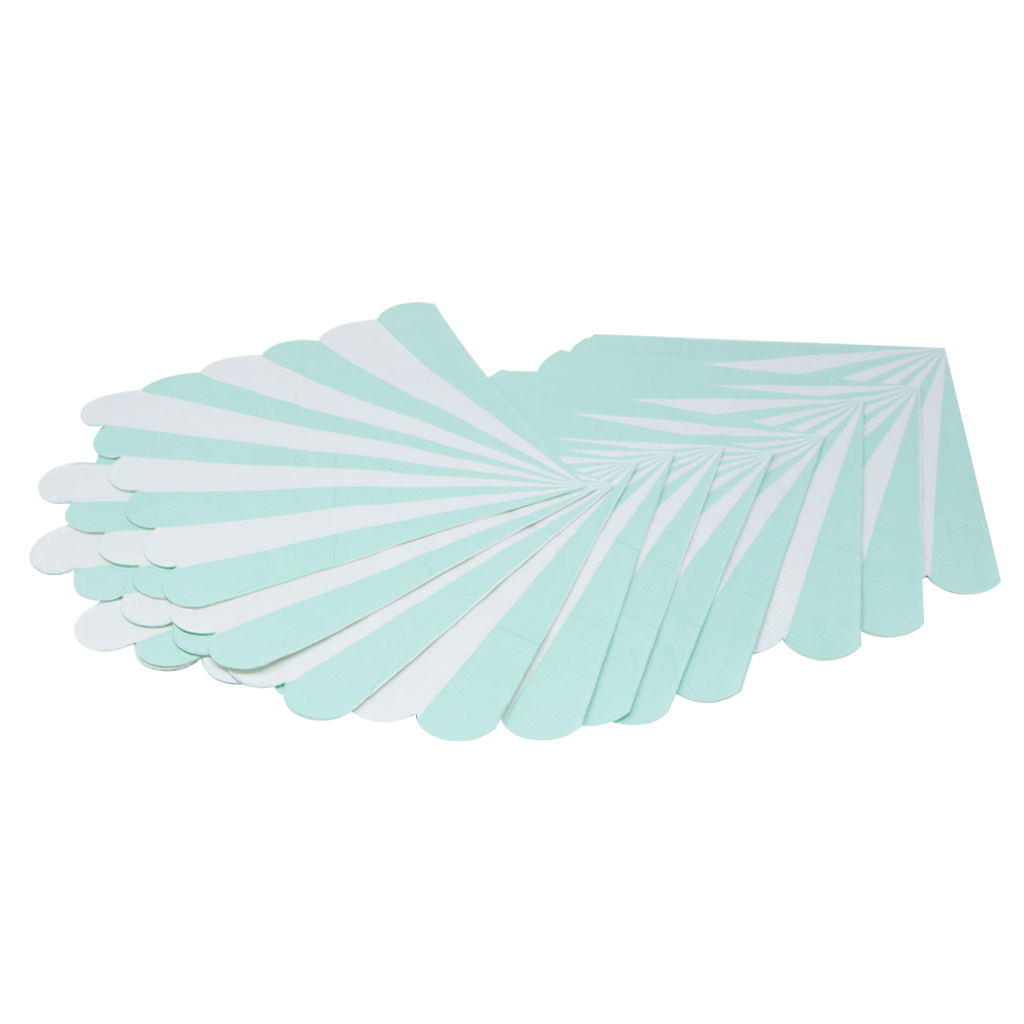 Kit de Fiesta Retro Azul/Menta: Platos, Vasos, Cubiertos, Popotes, Servilletas y Decoración