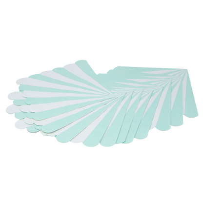Kit de Fiesta Retro Azul/Menta: Platos, Vasos, Cubiertos, Popotes, Servilletas y Decoración