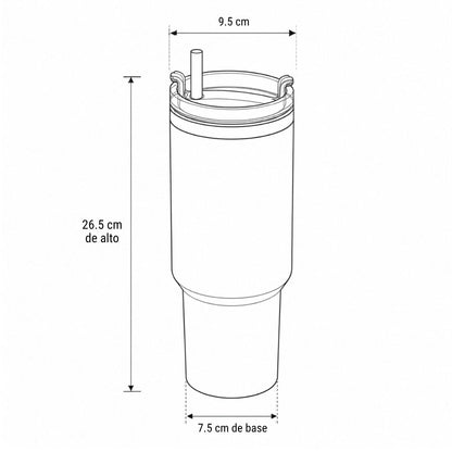Termo Metálico 1.18L de Doble Pared Varios Colores