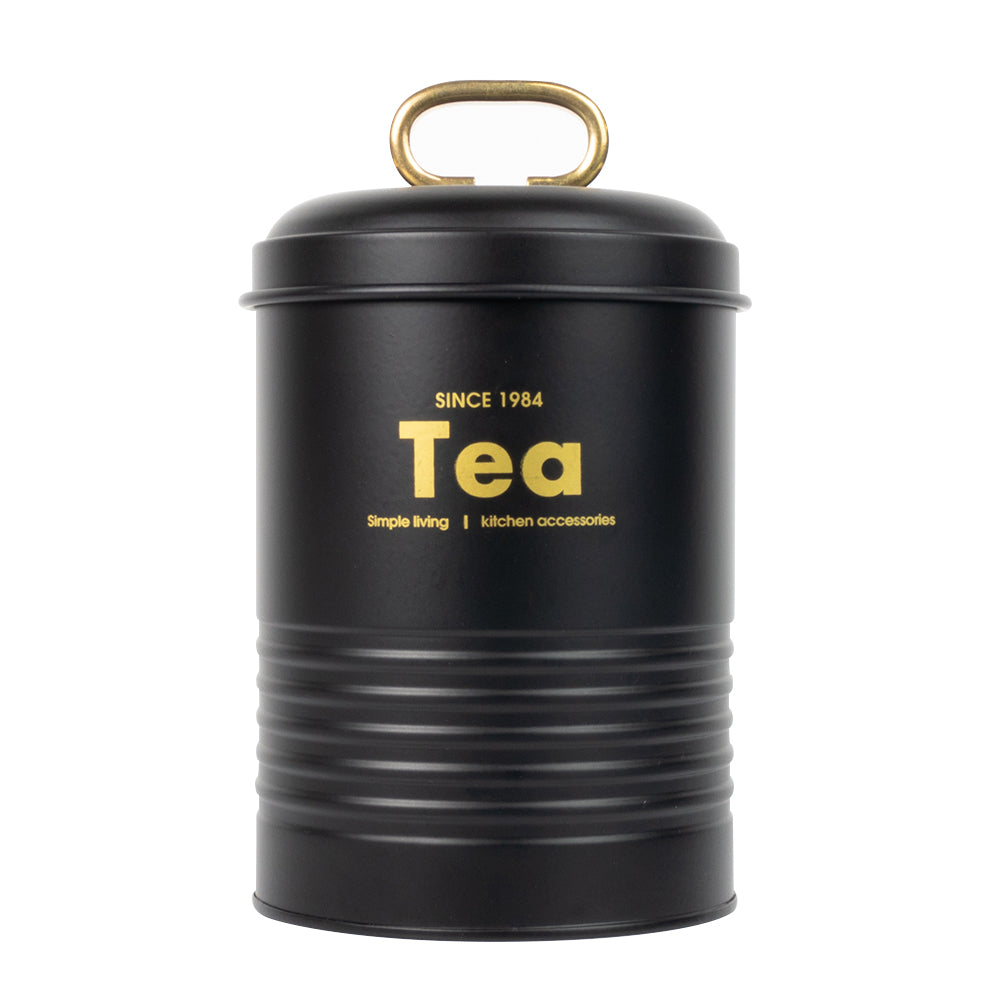 Recipiente Contenedor Metálico Negro - Té
