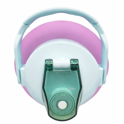 Termo de Plástico Deportivo Verde/Morado 3.7 Lt con Asa y Popote