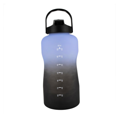 Termo de Plástico Deportivo Negro/Azul 3.7 Lt con Asa y Popote