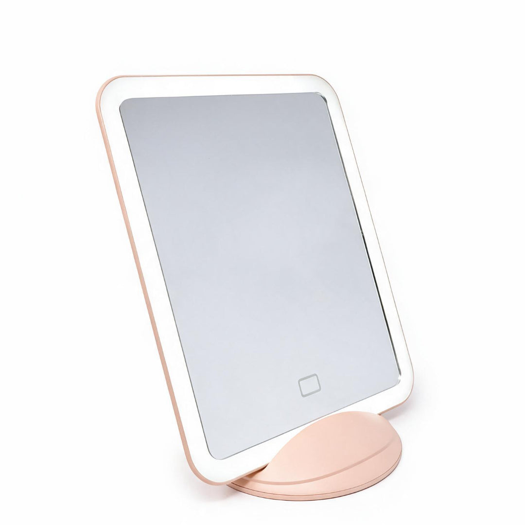 Espejo de Maquillaje de Mesa con Luz LED y Botón Táctil