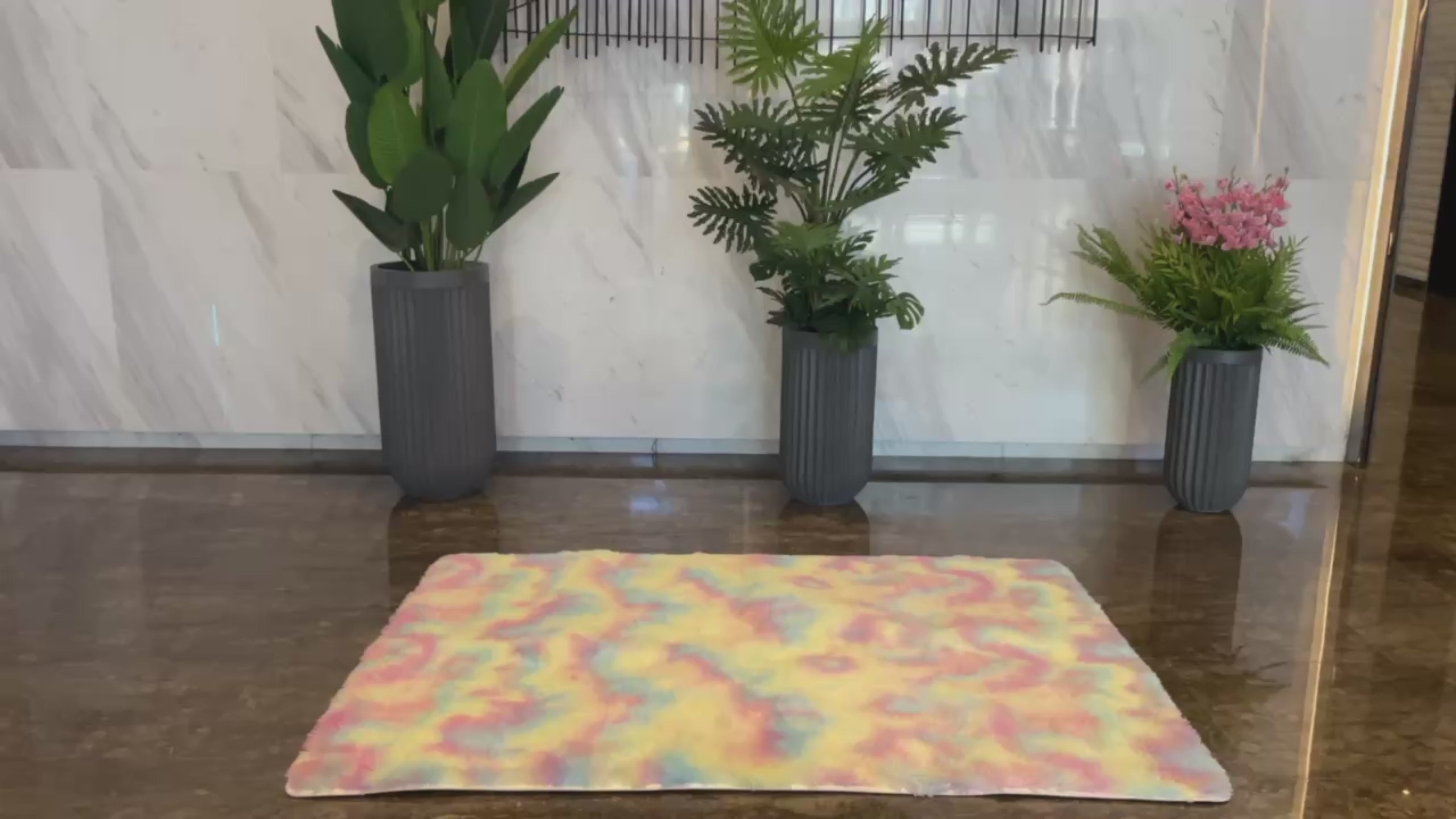 Tapete Groovy Poliéster  Multicolor - 200x140 cm