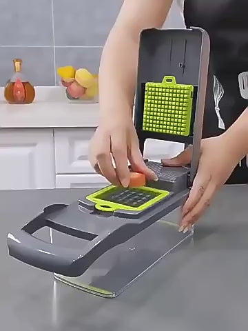 Rallador y Cortador de Verduras Multifuncional 16 en 1