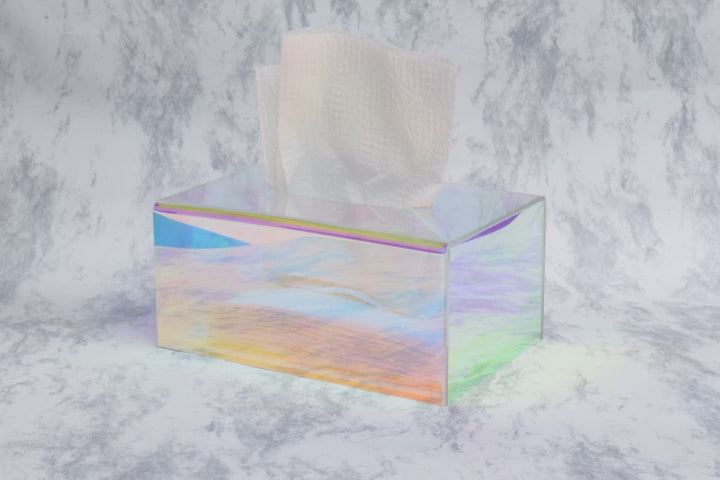 Caja para Pañuelos Acrílica Tornasol