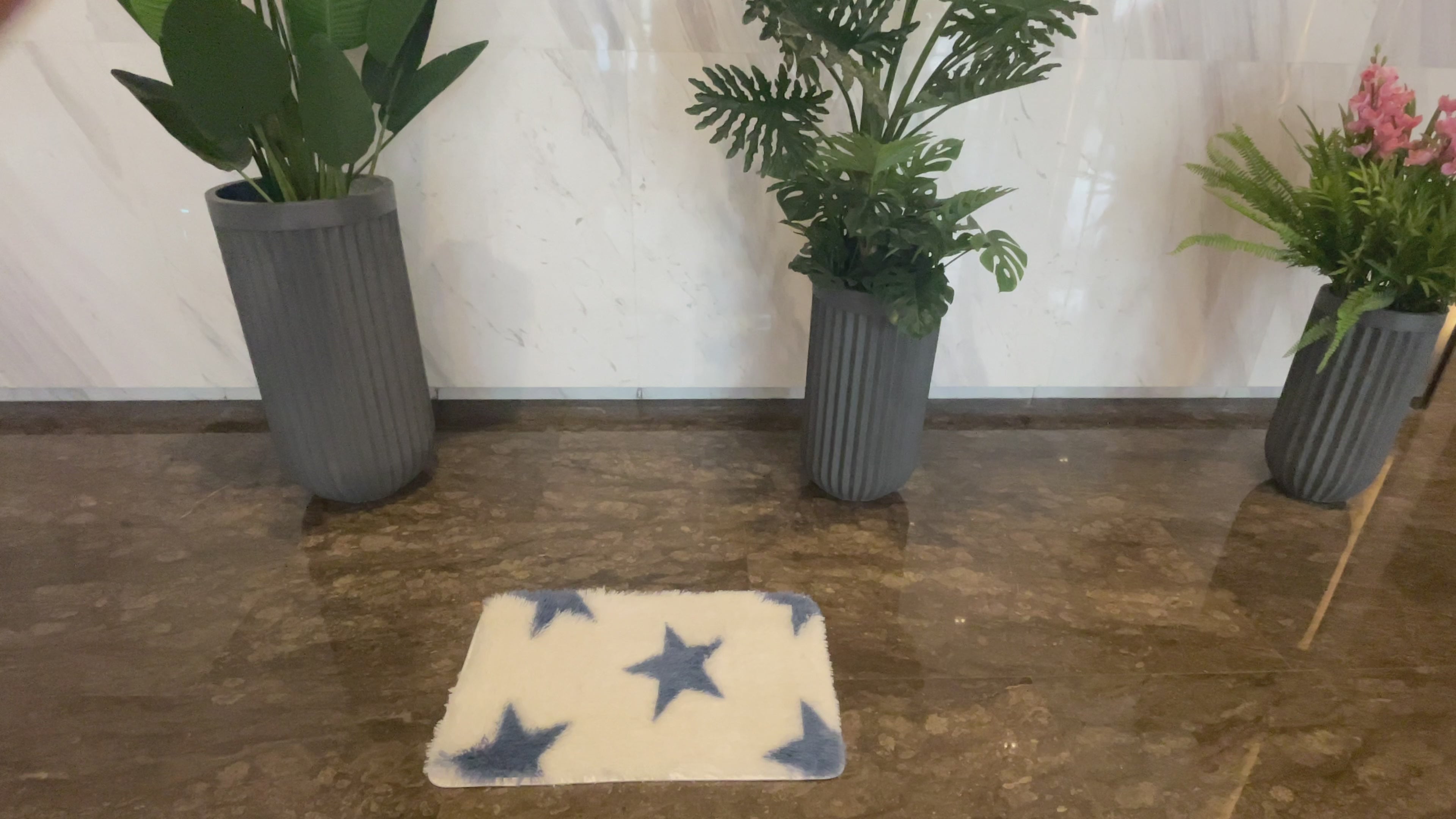 Tapete Estrellas Blanco y Azul - 80x50 cm