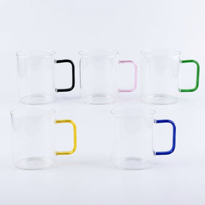 Taza Transparente con Asa de Color 400 ml - Varios Colores
